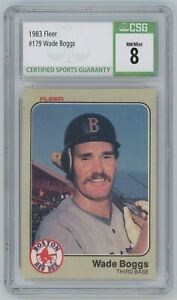 1983 Fleer CSG NM/MINT 8 Wade Boggs Rookie . Boston Red Sox #179