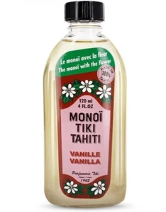 Monoi Tiki Tahití Aceite Aroma Vainilla Multiusos para Rostro Cuerpo y Cabello 120ml - Imagen 1 de 3