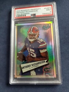 Anthony Richardson 2022 Bowman University 1952 Bowman Refractor RC PSA 9