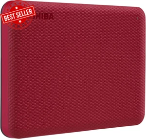 Canvio Advance V10 4TB USB 3.0 Portable External Hard Drive, Red - Picture 1 of 12
