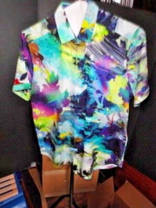 Robert Graham buntes kurzärmeliges Shirt Größe Medium - Bild 1 von 10