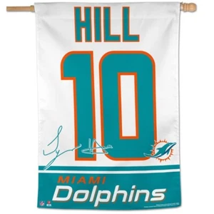 TYREEK HILL #10 MIAMI DOLPHINS 28"X40" BANNER FLAG NEW WINCRAFT 🐬 - Picture 1 of 1