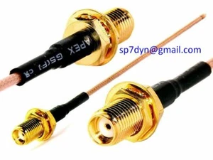 SMA Connector with RG178 Teflon Cable HARBOUR INDUSTRIES 10pcs - Zdjęcie 1 z 3