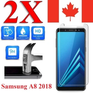 (LOT DE 2) Housse de protection d'écran Premium pour Samsung Galaxy A8 2018 - Photo 1 sur 7