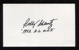 Bobby Shantz Signed 3 x 5 Inch Index Card Autographed Baseball Signature - Picture 1 of 2