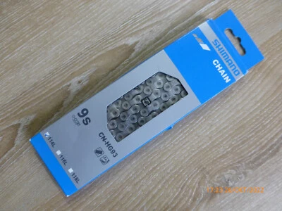 Catena Shimano CN-HG93 9 velocità per bici elettrica, mtb, bici da corsa, bici da trekking 114 maglie - Immagine 1 di 4