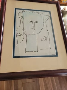 Aaron Ettl gerahmter ""Francoise Bogen"" im STIL EINES PICASSO"" 16x20x5" Original - Bild 1 von 12
