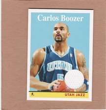 2008-09 Topps 1958-59 Variations Gold Relics 37/50 Carlos Boozer #8 Game-Worn EX
