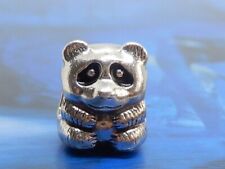 Perline animali panda panda smalto nero ritirato Pandora argento sterling - 790490EN16