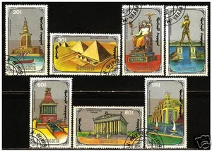 Mongolia 1990 Mi# 2174-2180 Seven wonders of the ancient world full set USED - Picture 1 of 1