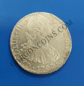 Carlos IV 8 Reales Mexico 1792 FM en EBC++, Fallo de acuñación - Imagen 1 de 2