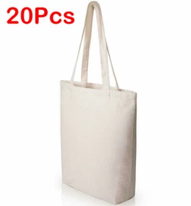 20 Piezas Bolsa de Lona en Blanco Bolsa de Lona Cosmética Sublimación 14.5"x16.5" / 37cmx42cm - Imagen 1 de 8