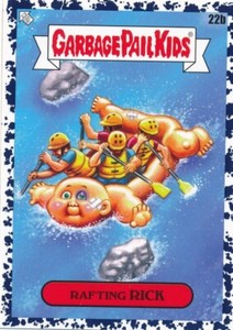 22b RAFTING RICK 2023 GPK Garbage Pail Kids Go On Vacation BRUISED BLACK 