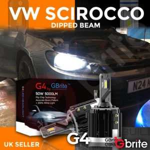 NEW H7 G4 COB LED Headlight Bulbs Kit 10,000 Lumens Canbus 100W HID VW SCIROCCO - Picture 1 of 10
