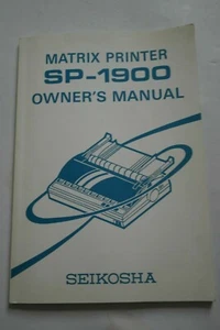 Seikosha SP-1900 dot matrix printer Owner's Manual / Owners Manual - Afbeelding 1 van 8