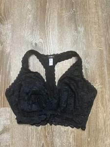 Cosabella Bra Large Black Never Say Never Strappy Bralette Lace Racerback EUC - Picture 1 of 4