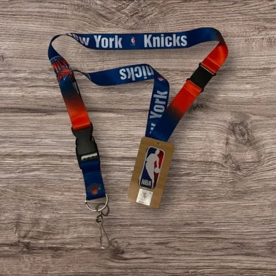 NEW YORK KNICKS RETRO LANYARD KEYCHAIN DETACHABLE BUCKLE 1" WIDE 22" LENGTH NBA - Image 1 of 2