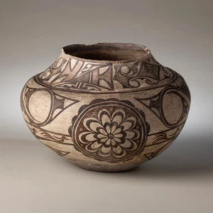 1850 FRÜHES EPOS ZUNI OLLA - Bild 1 von 7
