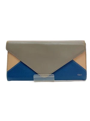 Cartera larga de cuero multicolor para mujer Chloe Foto 1 de 4