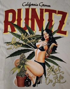 Runtz Worldwide Men's Sz L Graphic T-Shirt California Crown-High On Life Weed - Picture 1 of 9