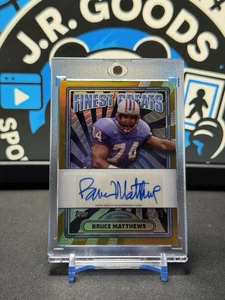 2024 Topps Finest Greats Bruce Matthews AUTO #'ed 47/50 GOLD Refractor - Picture 1 of 2
