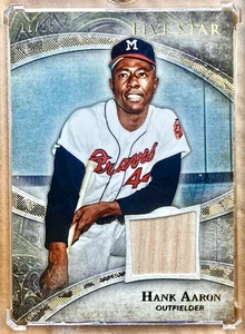 Hank Aaron 2014 Topps Five Star LEGENDS RELIQUIA GU Bat SSP 11/25 #FSLR-HA BRAVES - Imagen 1 de 1