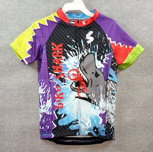 SPINDAROOS BikeJersey Child T-Large Shark Full Zip Raglan Pocket Waist Gripper - Picture 1 of 13