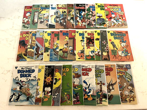 Walt Disney Comics Gladstone Donald Duck 1980s LOT OF 35 - CARDED/SLEEVED