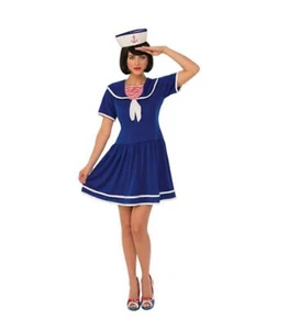 Rubies Sailor Costume Dress Womens Size Medium M Halloween Cosplay Theater Blue - Picture 1 of 4