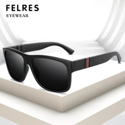 Men Women Sport Square Polarized Oversize Sunglasses Driving Fishing Glasses - Image 1 of 4