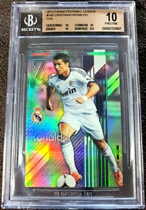 2013 Panini Football Soccer League Cristiano Ronaldo #142 BGS 10 Refractor 3734 - Imagen 1 de 2