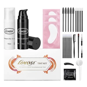 Lomansa DIY Tint Dye Kit Eyelash Brow Hair Black Coloring Kit for Salon Home Use - Picture 1 of 9