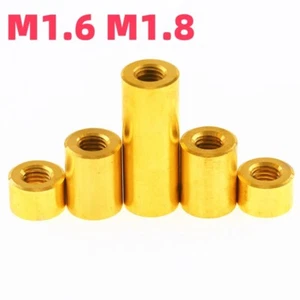 2-30mm Length Joining ConnectorBrass Round Nuts Studs M1.6 M1.8 Metric - Picture 1 of 7