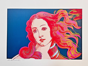 Andy Warhol Botticelli’s "Birth of Venus" 1984 Numbered Ltd Ed Print 26 X 19