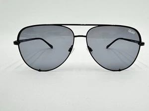 Quay Australia HIGH KEY Sunglasses Classic Oversized Aviator Gray Lenses Metal - Picture 1 of 6