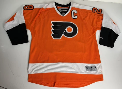 Reebok Giroux #28 Philadelphia Flyers Jersey Size Mens XXL Orange Stitched Cover