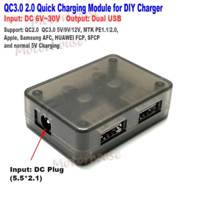 QC3.0 2.0 Dual USB Quick Charging Module Fast Charger Board 5V Car Phone Charger - Image 1 of 4