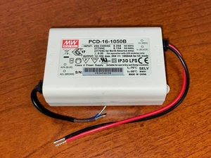 MEAN WELL NUEVO PCD-16-1050B Controlador LED, 1.05A 12-16V, ENTRADA AC 200-277VAC - Imagen 1 de 1