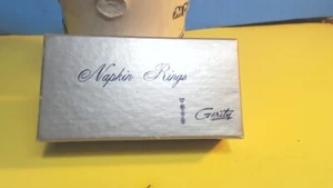 Vintage- Silver Plated Gerity Napkin Holder Rings -2- Original box and paperwork - Picture 1 of 5