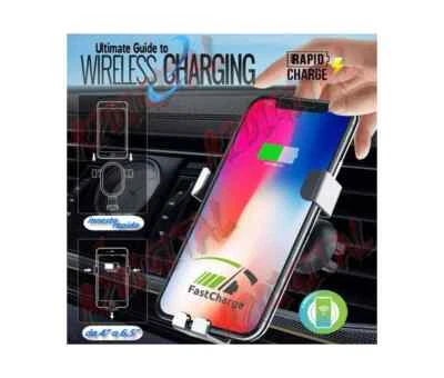 Aglow.it SUPPORTO AUTO SMARTPHONE con CARICATORE RAPIDO QI WIRELESS INTEGRATO LI - Immagine 1 di 3