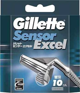 Gillette Sensor Excel Einzelstück 10 Ersatzklingen für Männer aus Japan - Bild 1 von 4