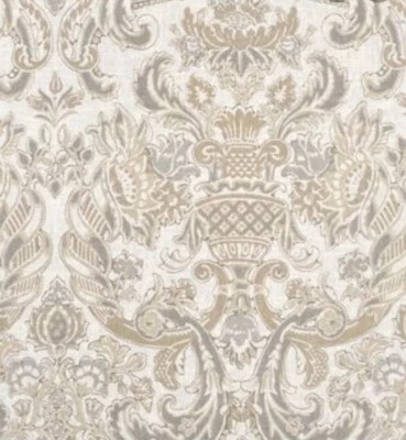 PORTFOLIO  LARGE SCALE MULTIPURPOSE DAMASK  LINEN PRINT LUTRON SANDLEWOOD BTY - Image 1 of 3