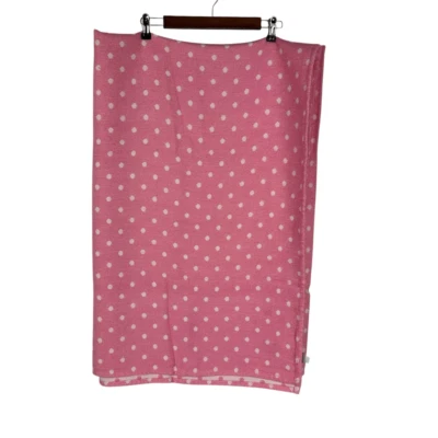 Pottery Barn Teen Twin Pink White Polka Dot Blanket Super Soft - Image 1 of 4
