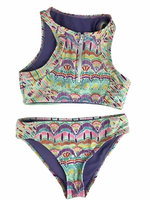 VIGOSS Bebé Niño Pequeño Talla 7/8 Dos Piezas Traje de Baño Bikini Púrpura Amarillo Naranja Foto 1 de 4