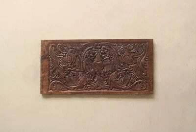 Двуглавый орел статуя птица скульптура винтажная настенная панель домашний декор резьба - Изображение 1 из 4