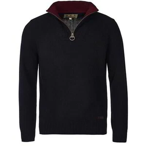 Barbour Nelson Essential Half Zip Jumper Navy - Picture 1 of 1