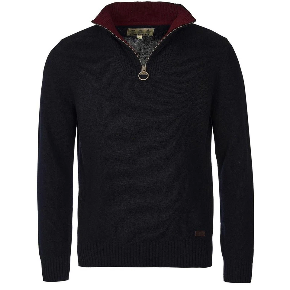Barbour Nelson Essential Half Zip Jumper Navy - Image 1 of 1