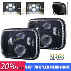 Pair 5X7 7x6 LED Headlight For 1986-1995 Jeep Wrangler YJ 1986-92 Toyota Pickup - Imagen 1 de 12