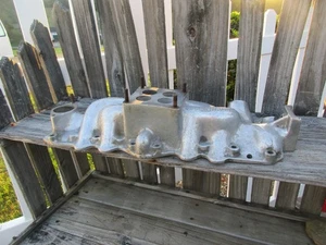 OFFENHAUSER ALUMINIO CABEZA PLANA 4 BARRILES COLECTOR DE ADMISIÓN/1949-1953/TROG - Imagen 1 de 9