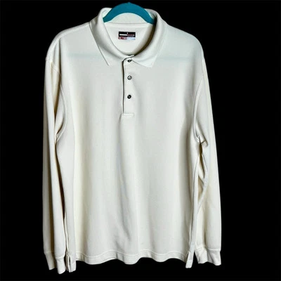 Camisa Grand Slam Performance Talla XL Off White Mangas Largas Cuello 3 Botones Foto 1 de 4